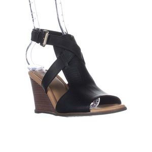 Womens Dr. Scholls Celine Comfort Wedge Sandals, Black size9.5